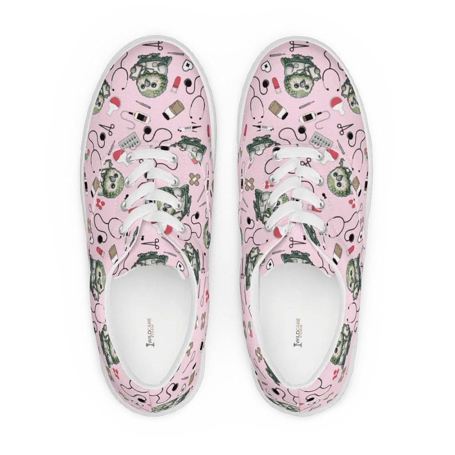 Cute Medical Kakapo Lace-up Canvas Shoes (Pink) product image (5)