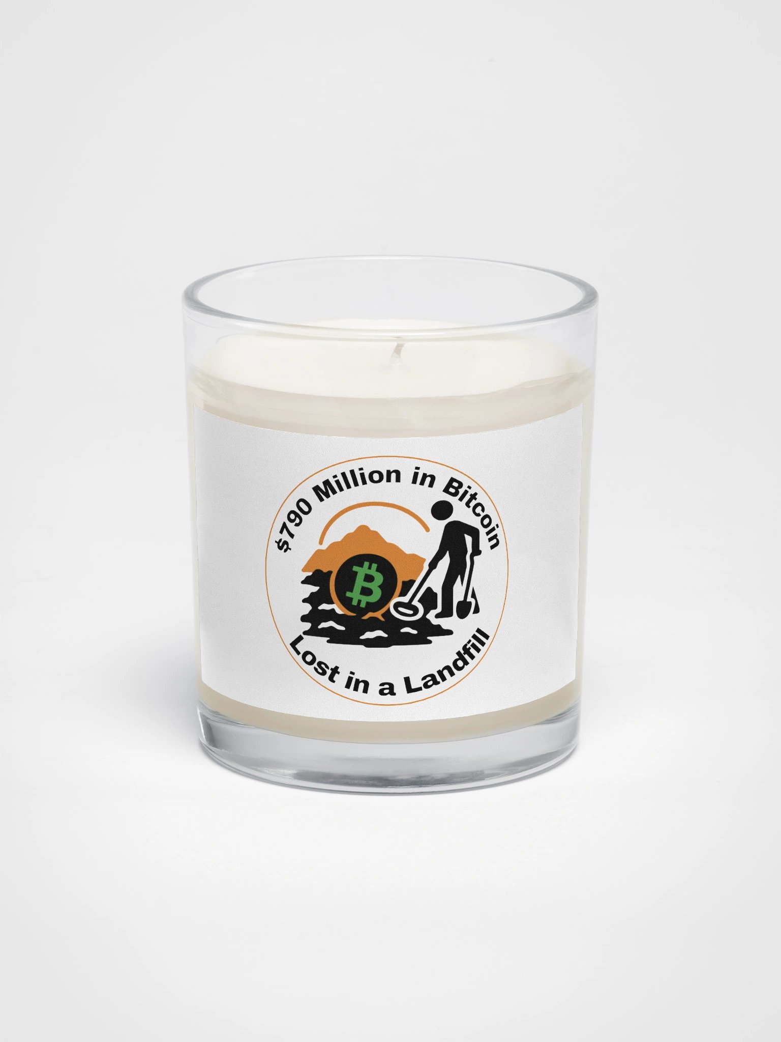 Bitcoin Lost in a Landfill Soy Wax Candle product image (1)
