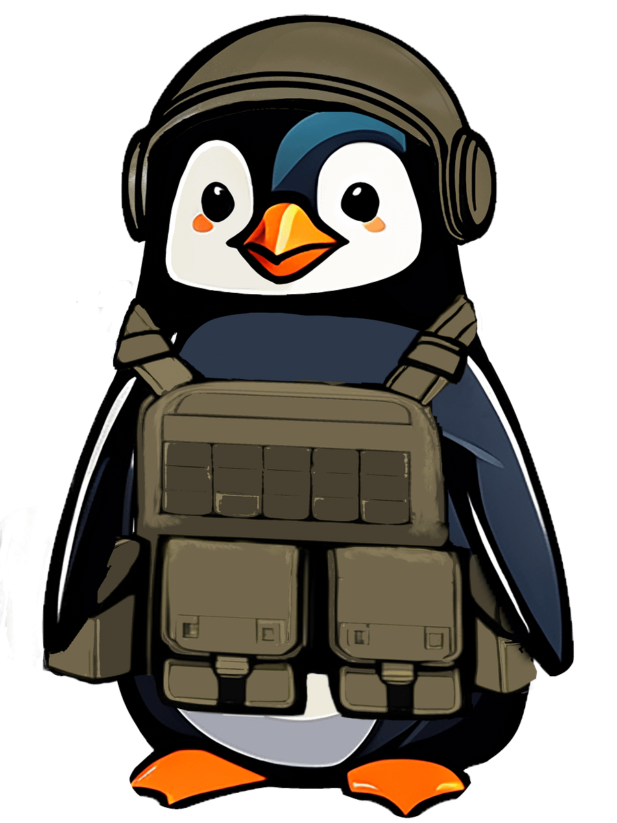 Tactical Penguin vinyl stickers 1 inch product image (1)