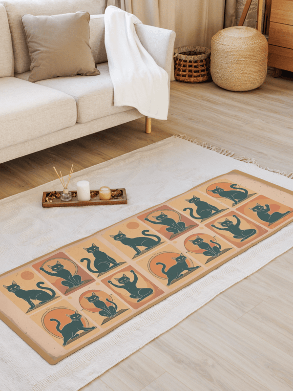 Black Cats Doing Yoga Mat product image (1)