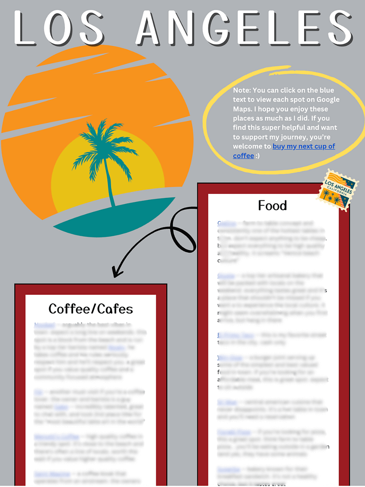 Los Angeles Guide + Recommendations product image (1)