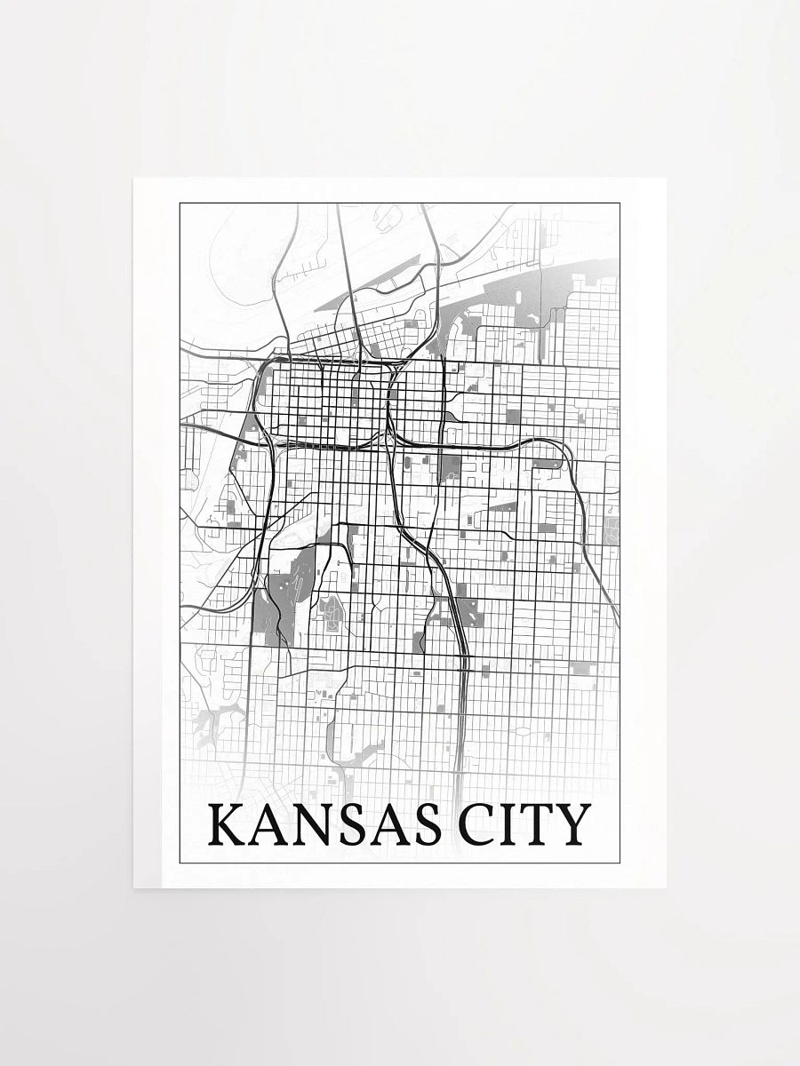 Kansas City, Missouri, USA, city map print product image (1)
