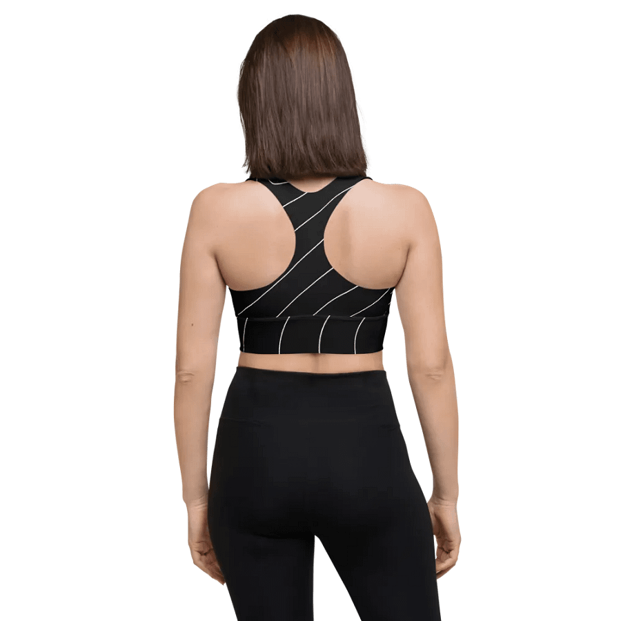 B/W Waves All-Over Print Sports Bra product image (4)