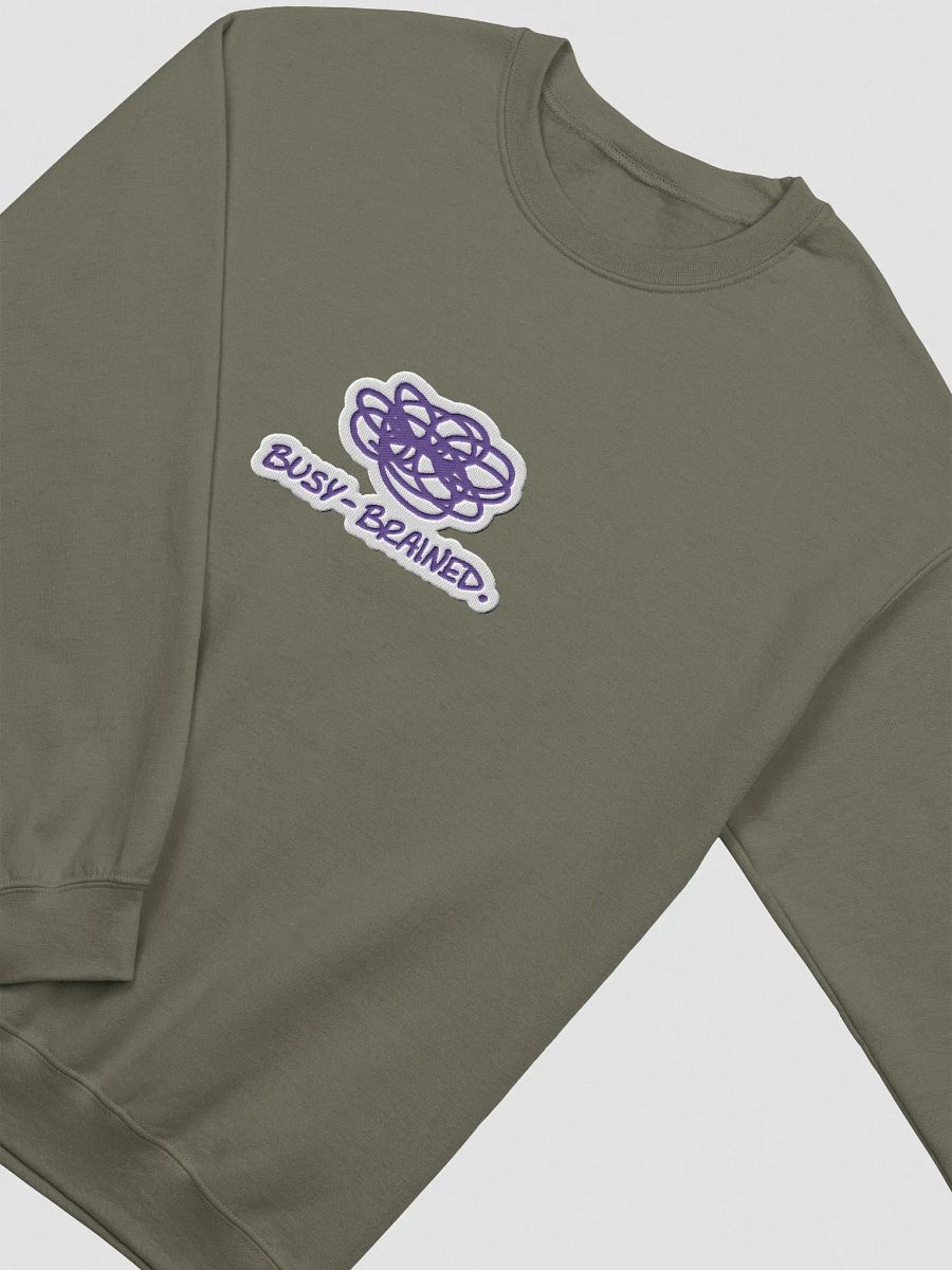 BUSY-BRAINED. (lg. purple bubble design) embroidered crewneck product image (21)