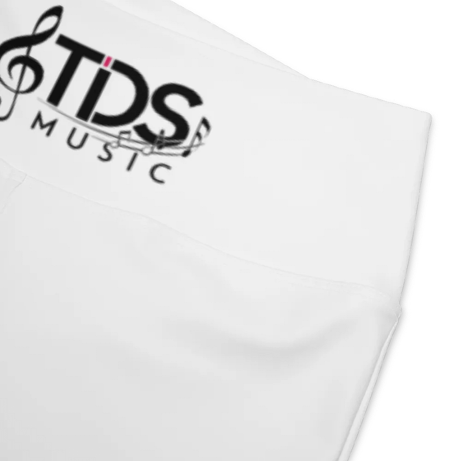 TDS Music Women's High-Waisted Flare Leggings with UPF 50+ and Recycled Fabric - White product image (9)