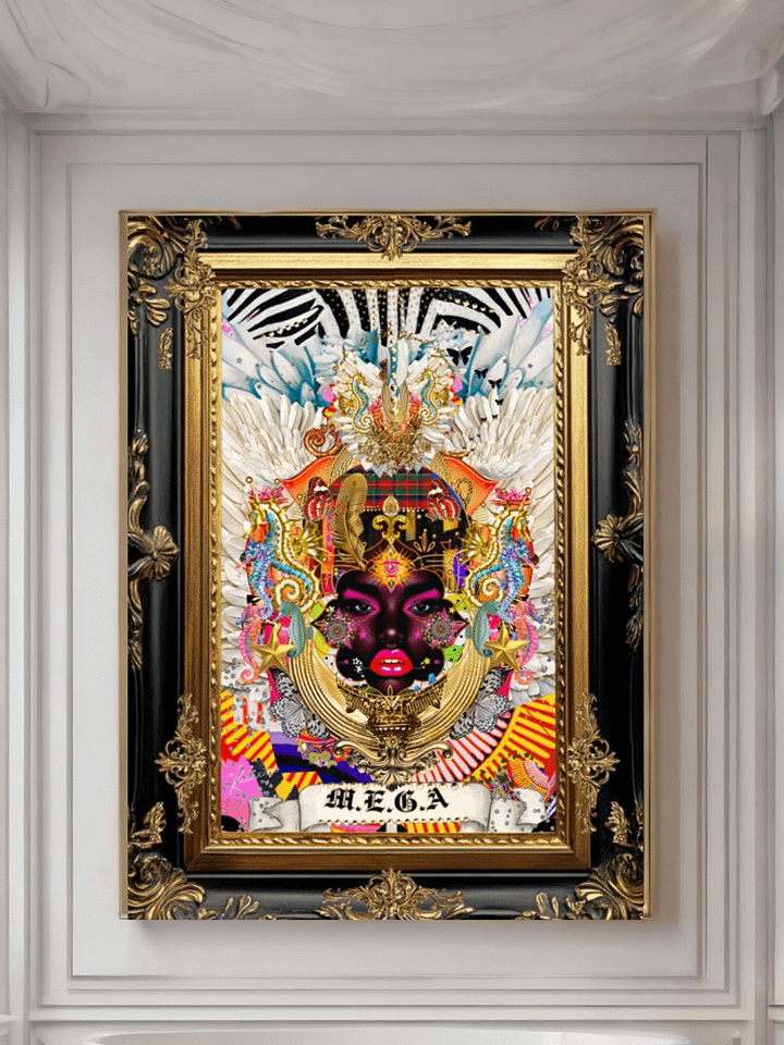 Kalaxia _Urban Wall Art_ Iconic Maximalist Bohemian Poster_ M.E.G.A; _Carbon & Stars product image (1)