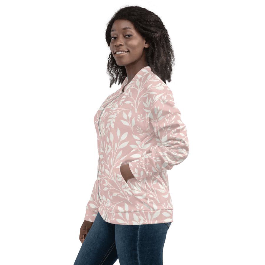 Branches Blush Pink Bomber Jacket product image (10)