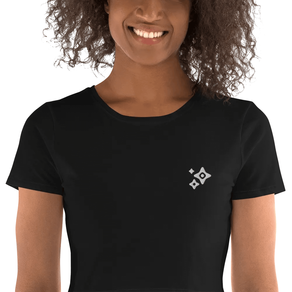 Absolut Idiocy Women's Crop-top Tee - F✨ck Generative AI (Logo) product image (2)