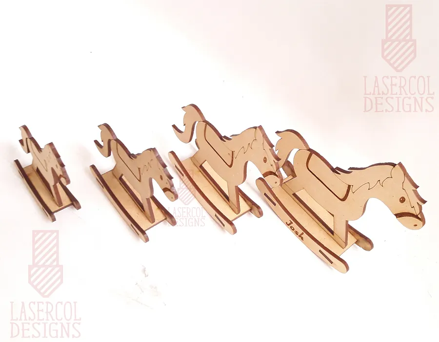 Rocking Horse (4 sizes) - Laser Cut Files product image (8)