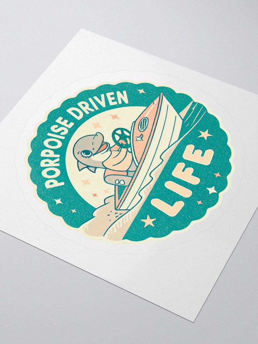 Porpoise Driven Life Retro Sticker product image (9)