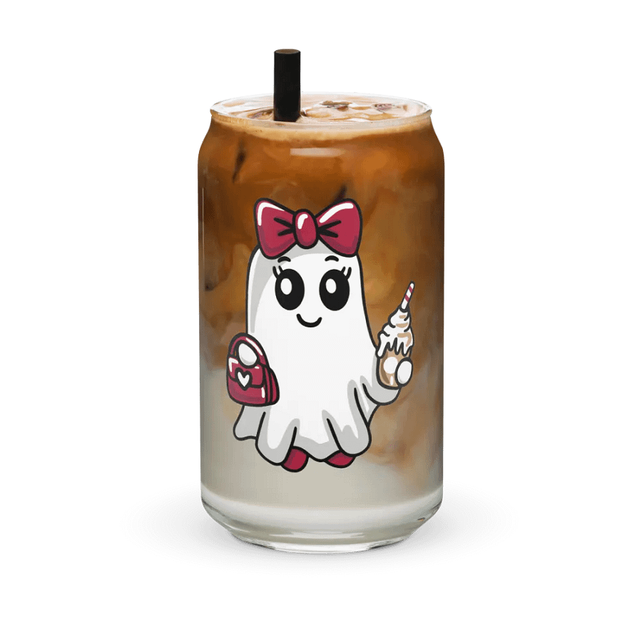 Stylish Ghost 16oz Can-Shaped Drinking Glass product image (5)