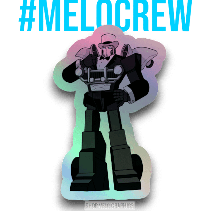 Fancy Carball Bot - Holographic Sticker | #MadeByMELO product image (1)