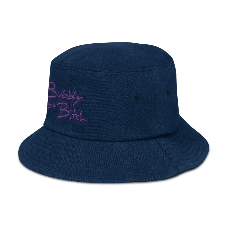 Bubbly and a B*tch (night) denim bucket hat product image (4)