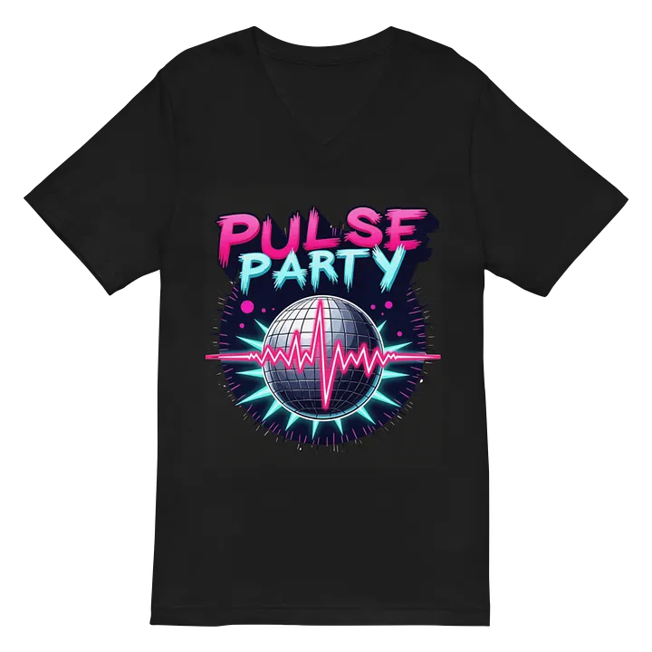 Neon Pulse Party V-Neck Tee product image (3)