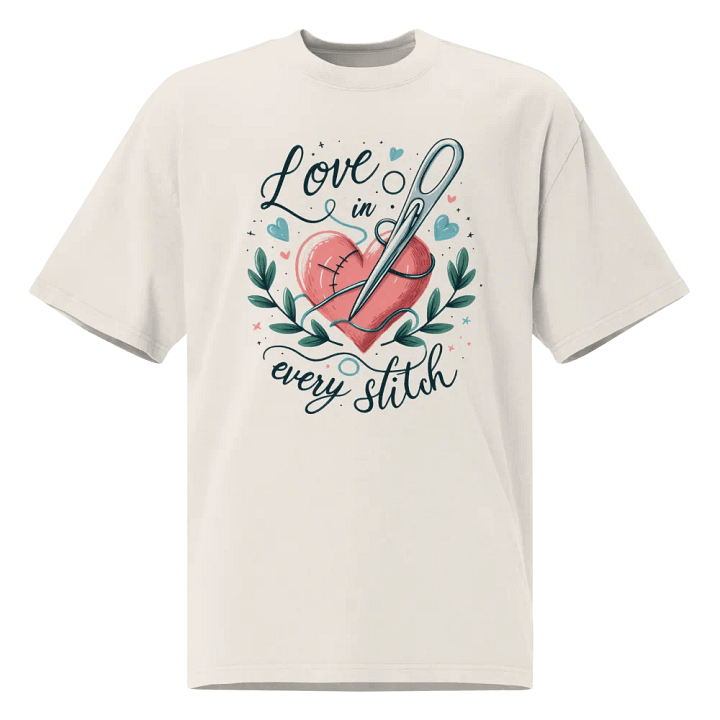 Heartfelt Stitched Love T-Shirt product image (3)