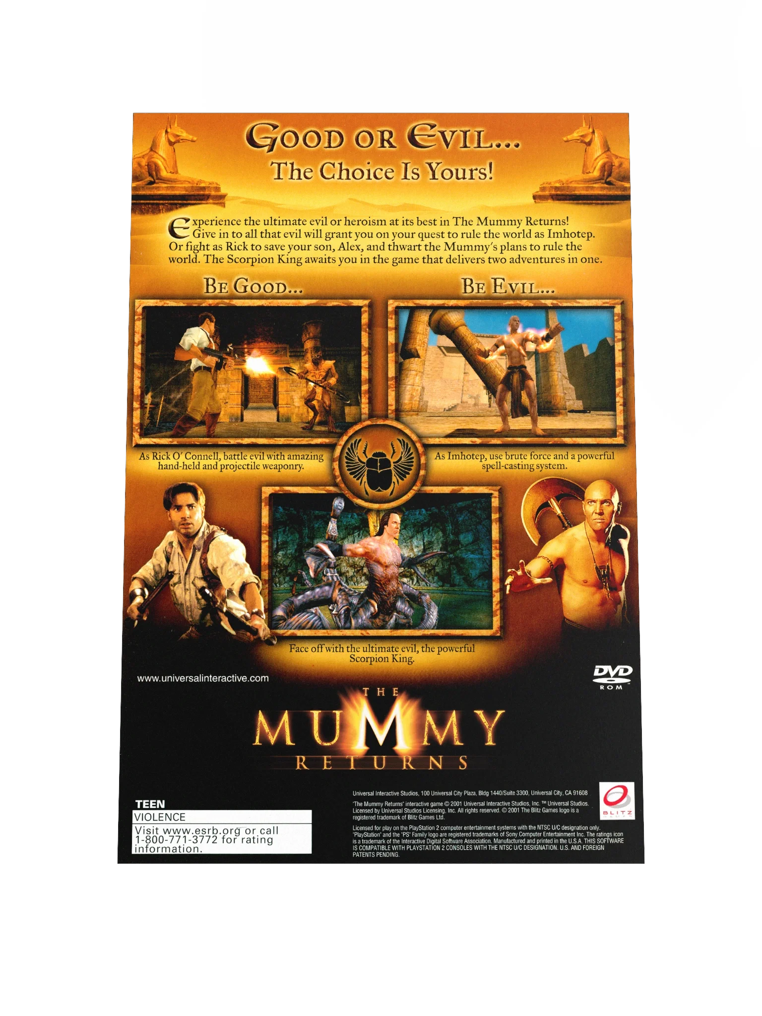 The Mummy Returns (PS2) - Promotional Poster/Flyer product image (1)