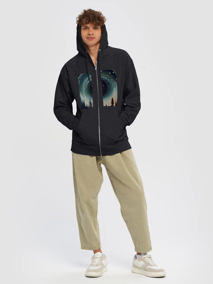 Starry Night Swirl Fleece Zip-Up Hoodie product image (7)