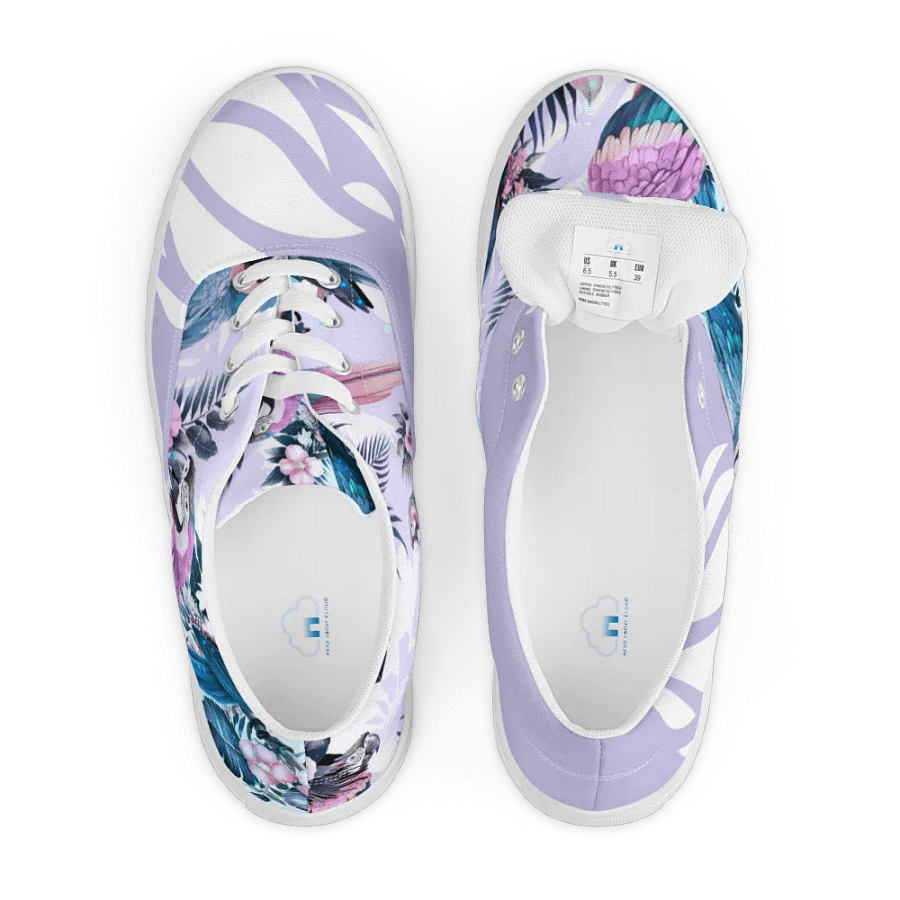 Elysian Birds-Women's Lace-Up Canvas Shoes product image (8)