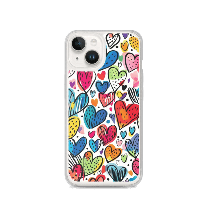 Vibrant Hearts iPhone Case product image (4)
