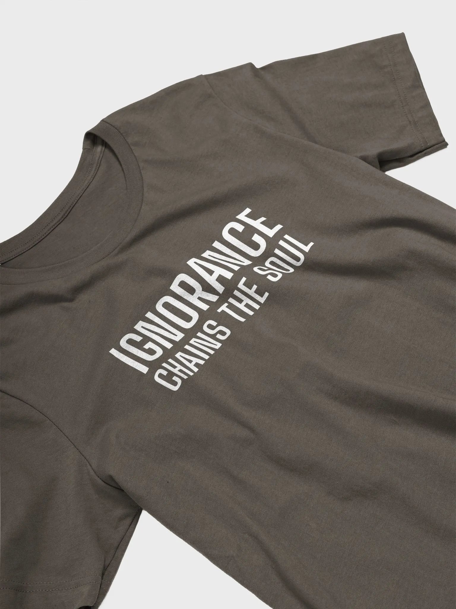 Pixelated Abstract Unisex T-Shirt | life motto IGNORANCE CHAINS THE SOUL product image (29)