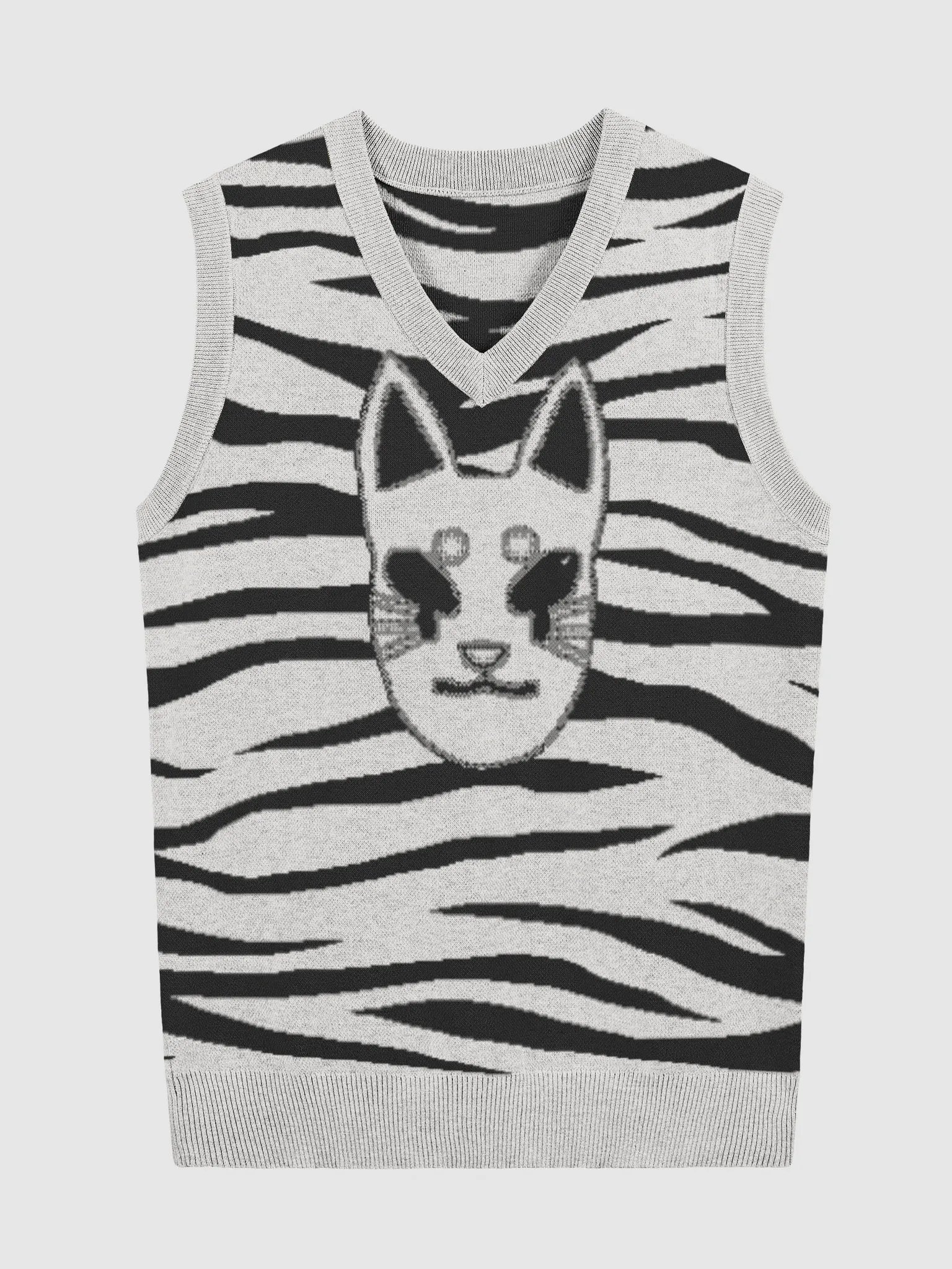 Kitsune knitted v-neck vest product image (4)