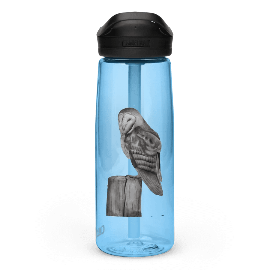 Barn Owl Drawing Water Bottle Straw product image (60)