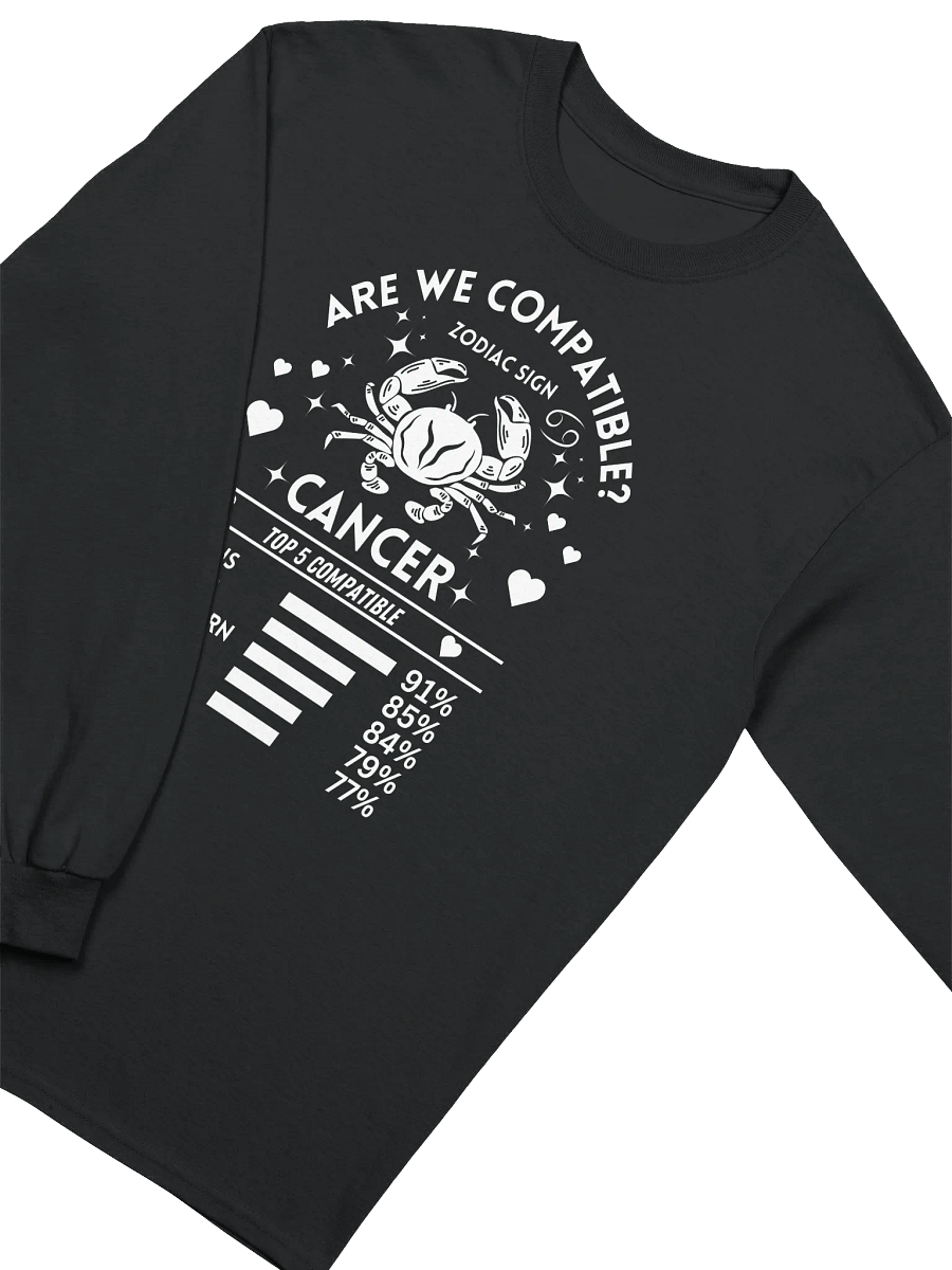 Cancer Zodiac Sign Romantic Compatibility - Gildan Ultra Cotton Unisex Long Sleeve T-Shirt - Dark Colors product image (3)