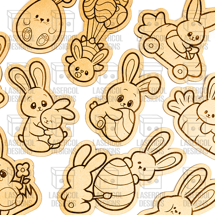 Easter Bunny DIY Paint Kit Set 8 V2- Laser Cut Files product image (2)