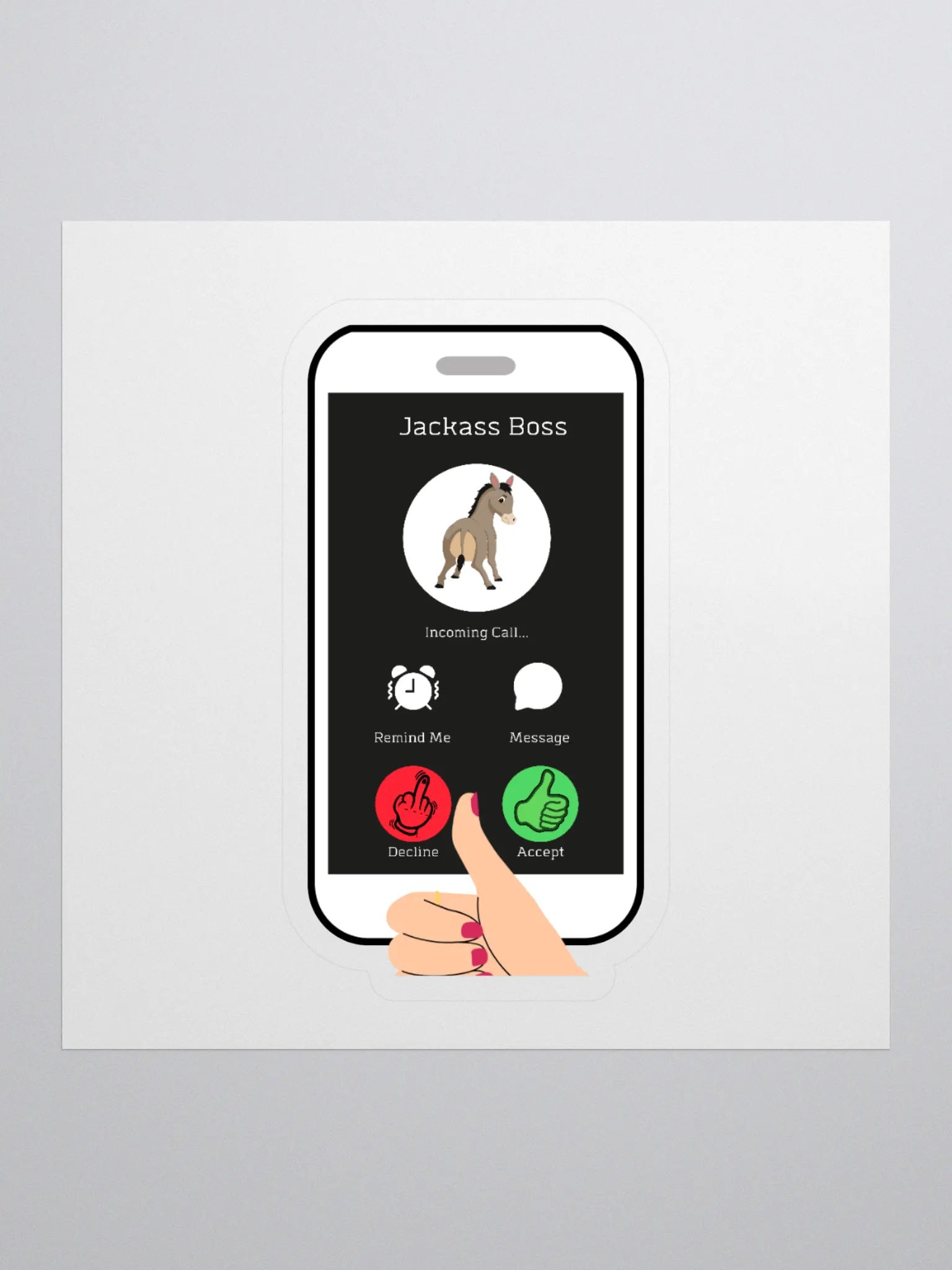When The Boss Calls - Funny Stickers product image (1)