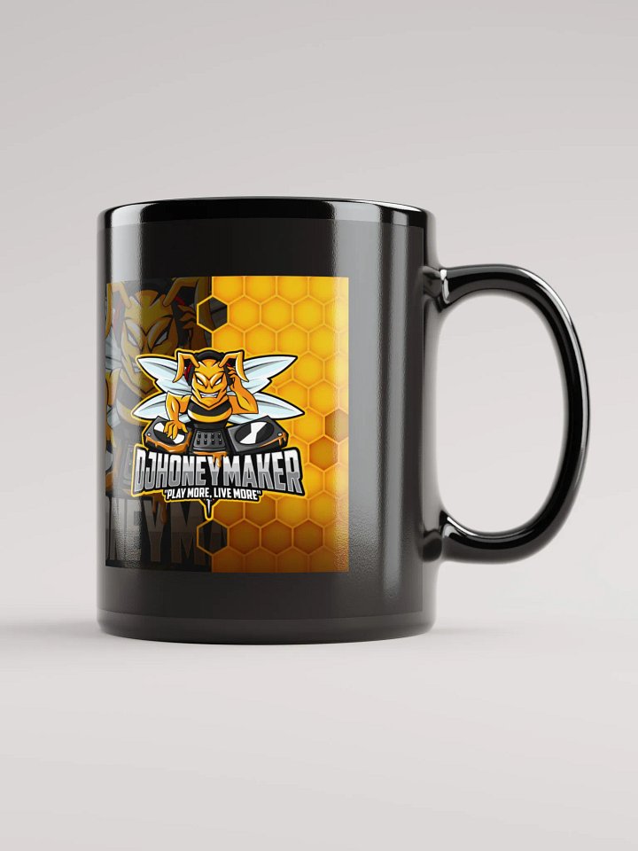 Logo With Texture Black Glossy Mug product image (1)