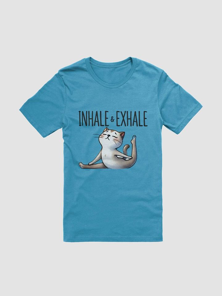 Inhale & Exhale Yoga Cat T-Shirt – Relaxation and Mindfulness Design product image (1)