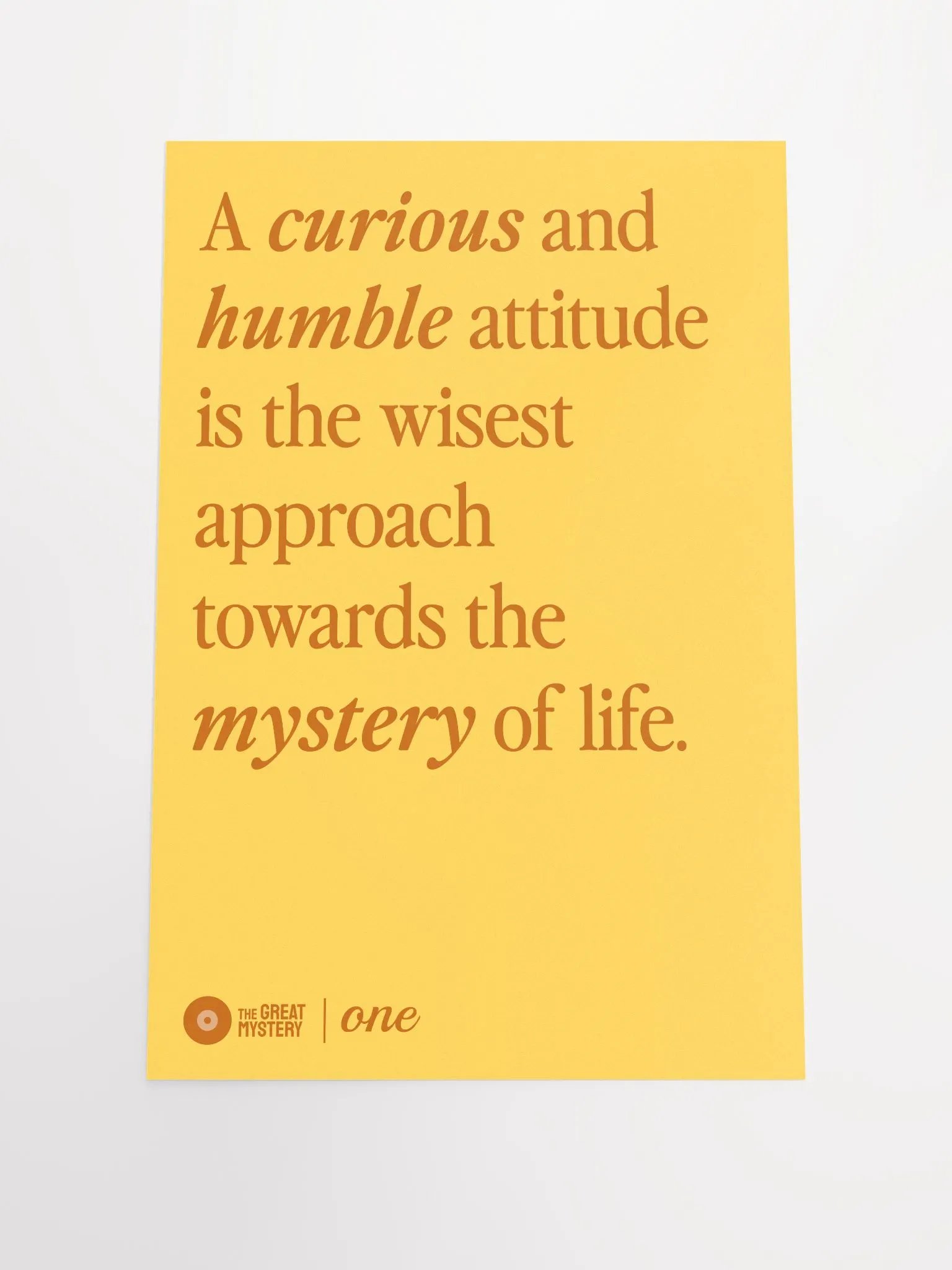 The Curious and Humble Poster (Yellow) product image (1)