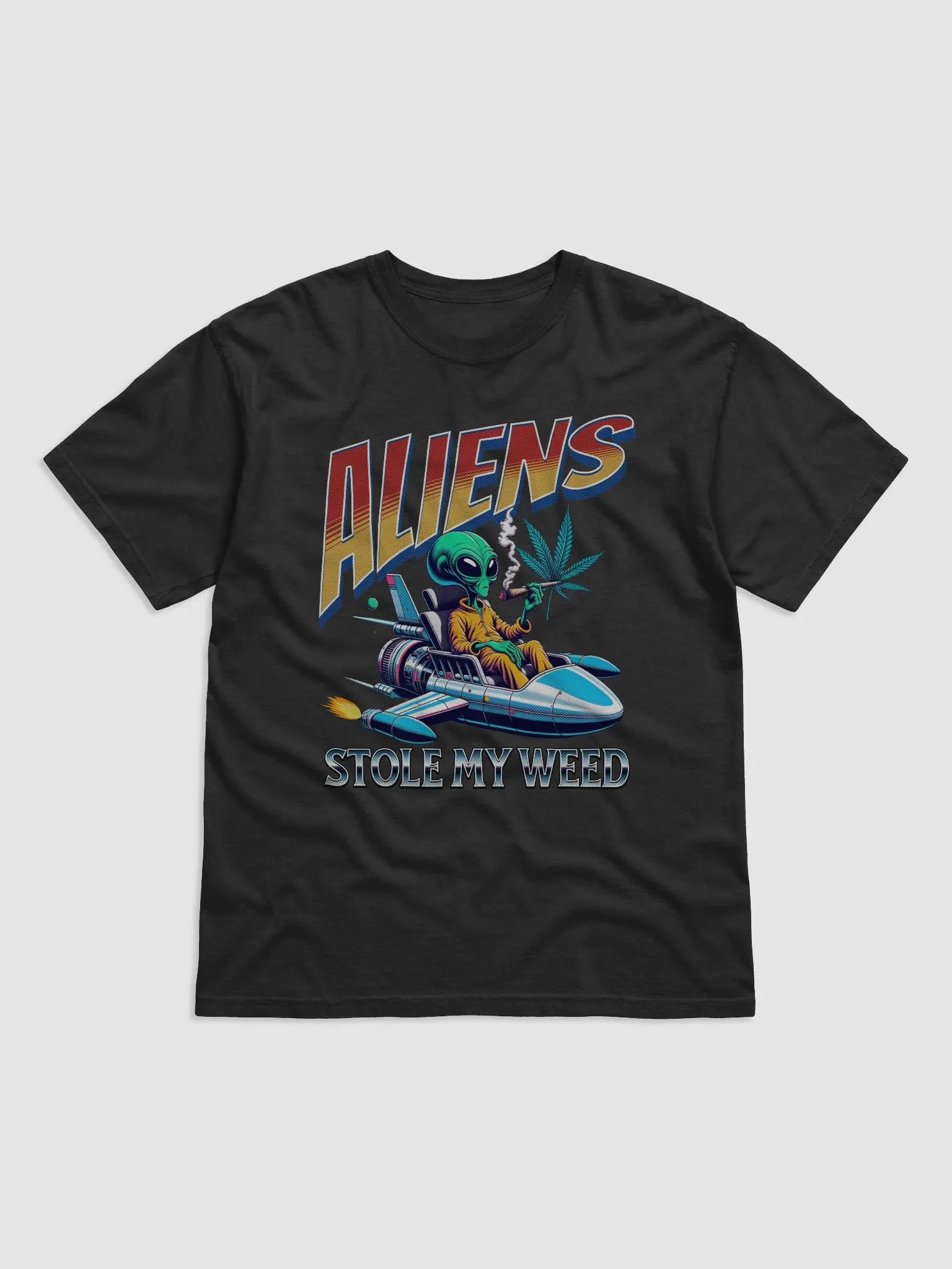 Cannabis - Aliens Stole My Weed - Design | Men's Heavyweight T-shirt product image (4)