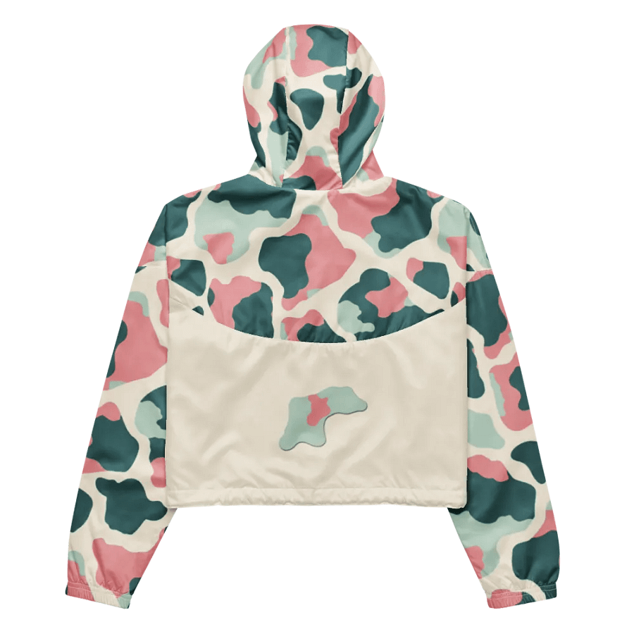 Cow-mouflage Pattern Crop Hoodie Windbreaker product image (7)