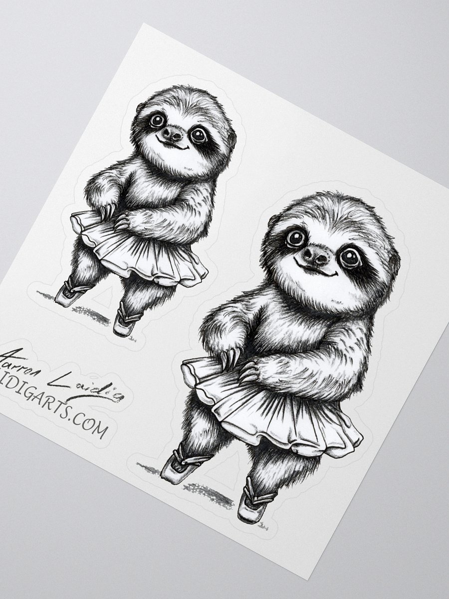 Ballet Sloth Vinyl Sticker product image (2)