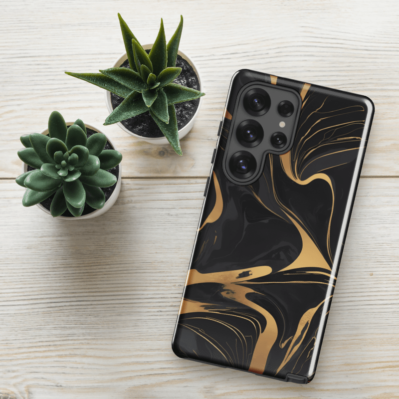 Tough Case for Samsung – Liquid Gold on Onyx product image (48)