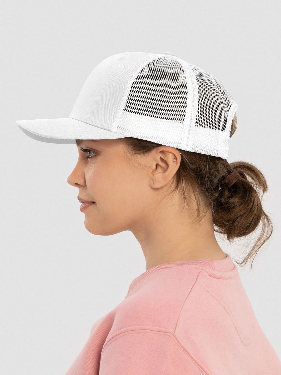 [DJDAT1] Signature Logo Embroidered Trucker Hat (white logo) product image (36)