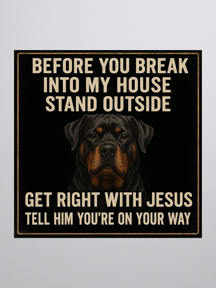 Rottweiler Get Right with Jesus Sticker product image (1)