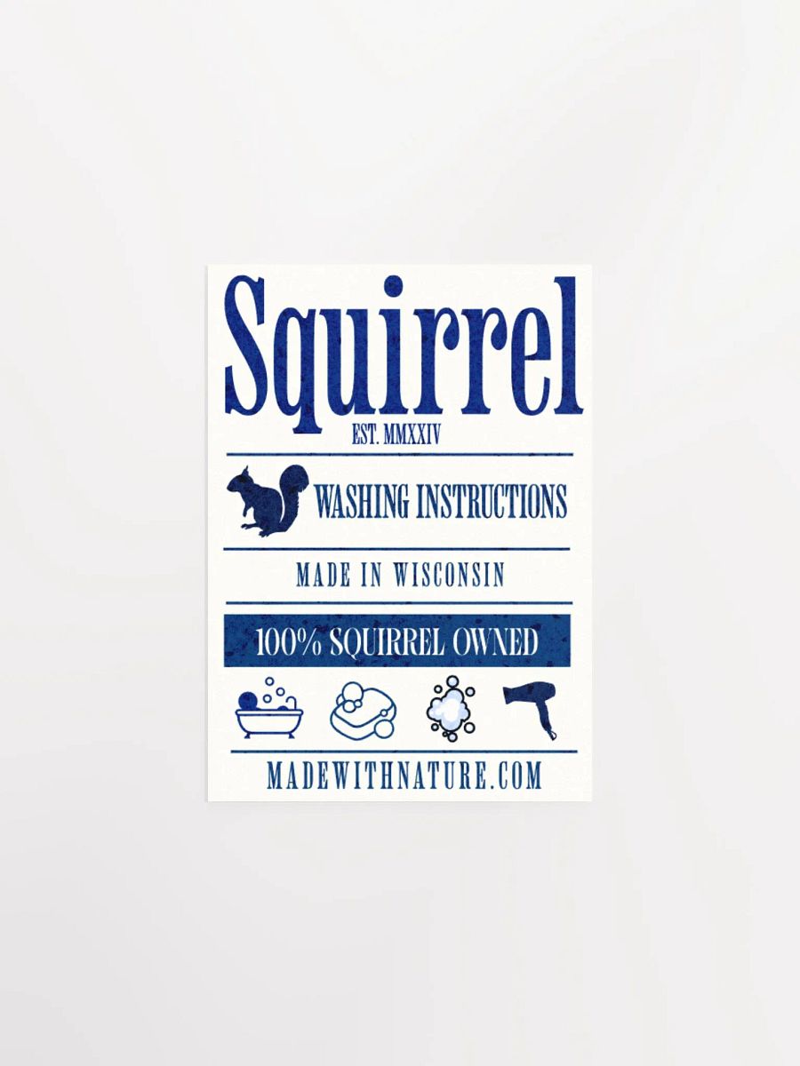 SQUIRREL WASHING INSTRUCTIONS PRINT product image (3)