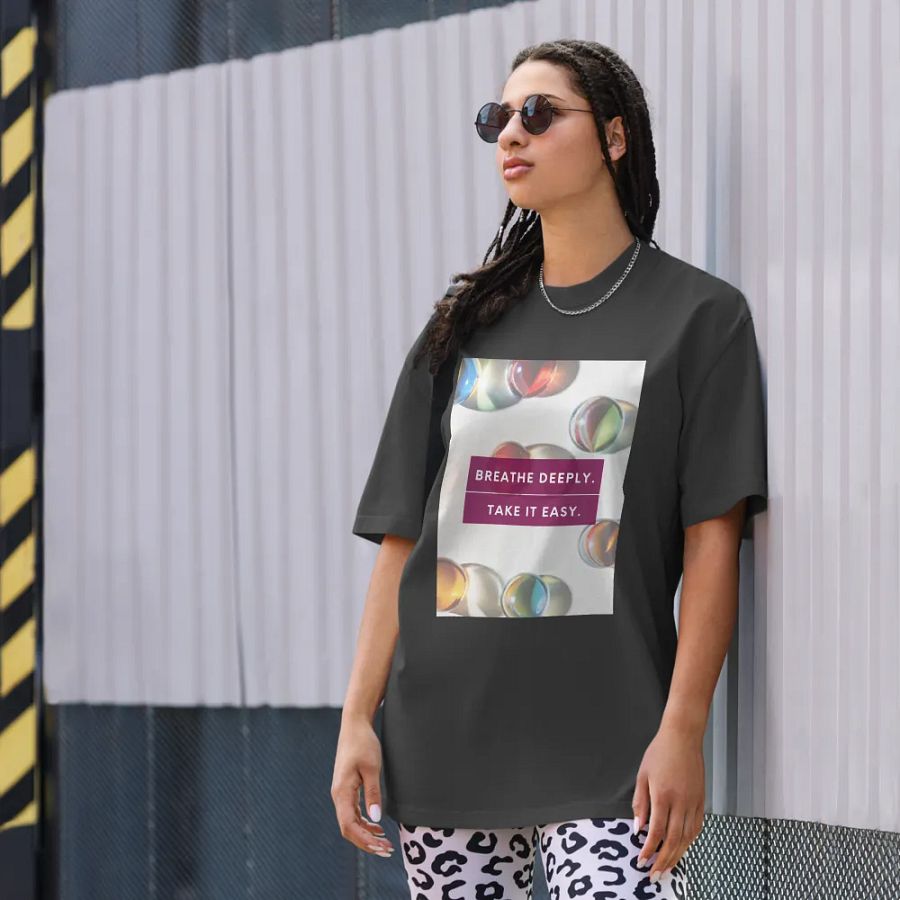 Breathe Deeply Faded Marbles T-Shirt product image (5)