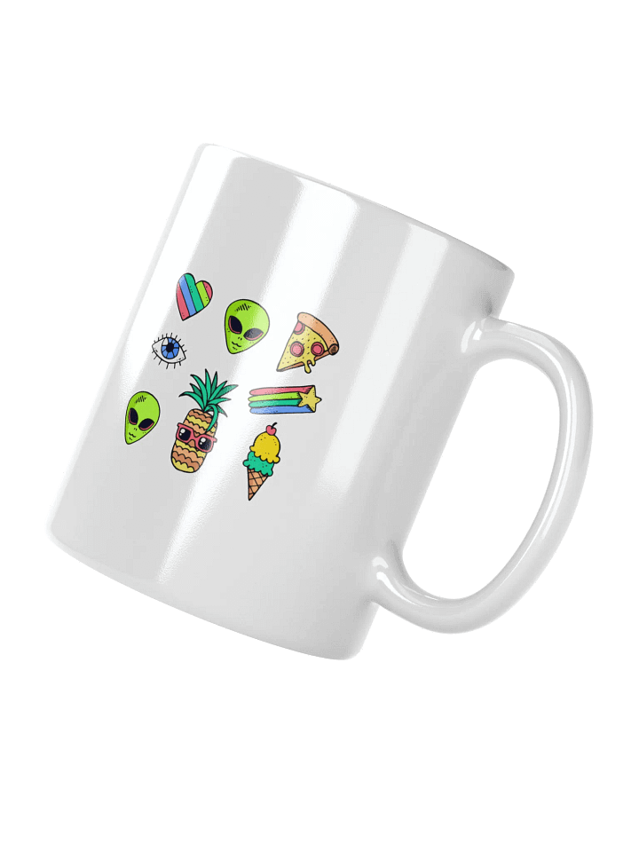 "Martians Take Belfast!" Roswell Aliens White Glossy Mug product image (4)