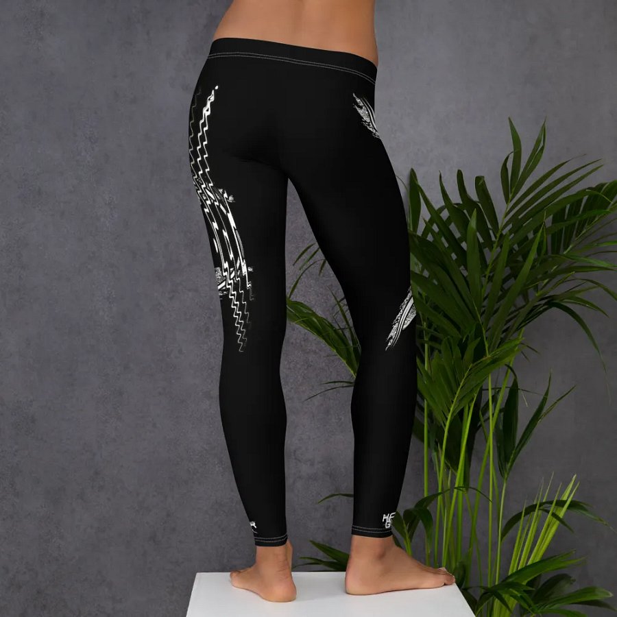 White HApex Gear White Logo Cancer Awareness Orange Ribbon. Black Leggings product image (7)