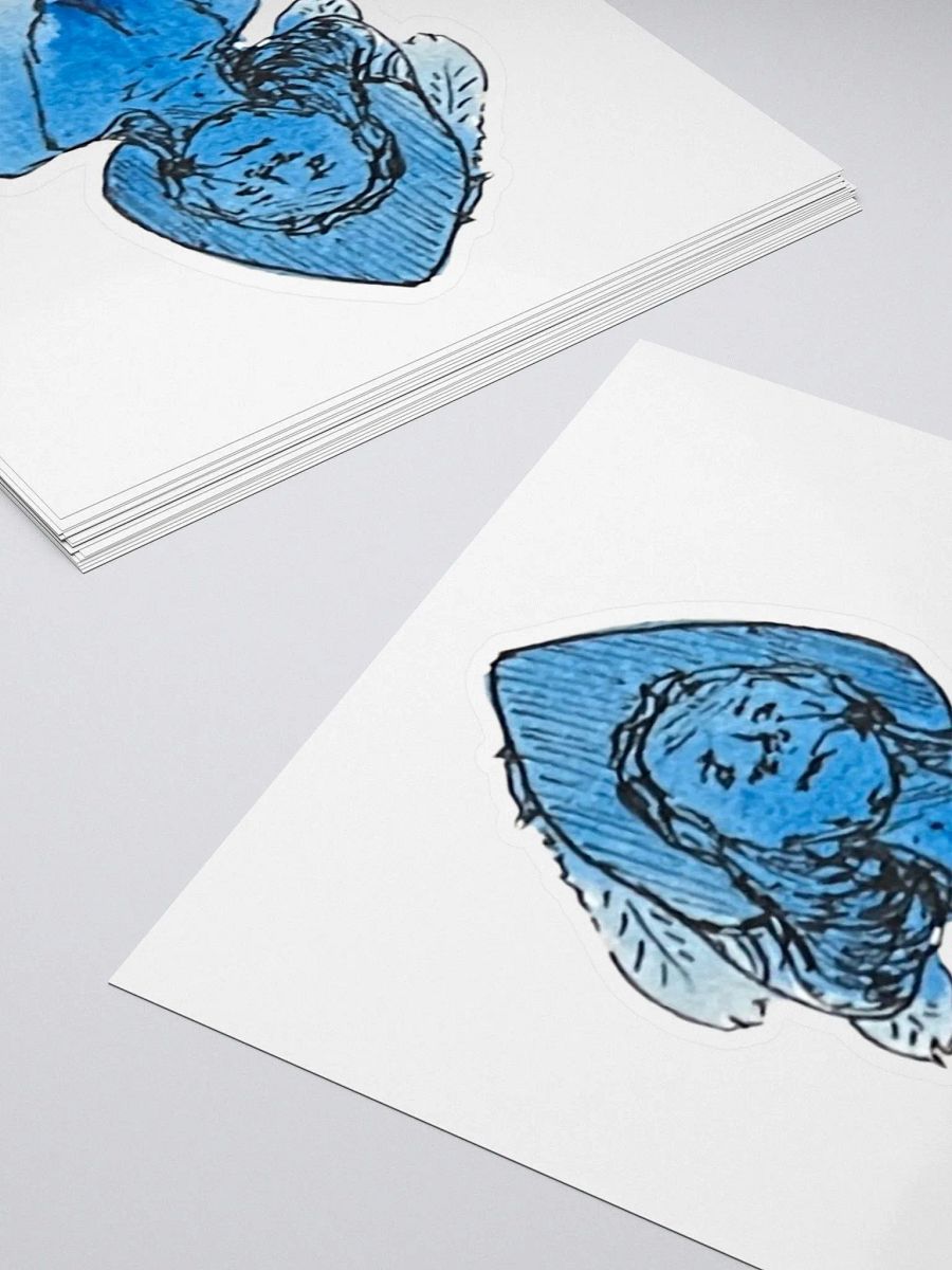 Watercolour Blobs Sticker- Cerulean Blue Hue product image (4)