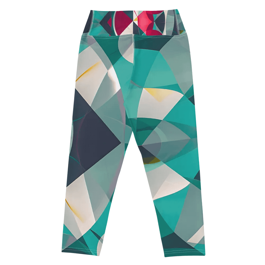 Abstract Lithographic Pattern Design Yoga Capri Legging - V9 product image (7)
