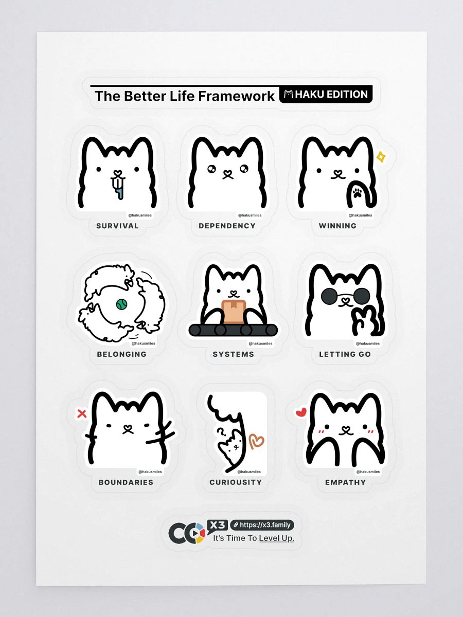 Better Life Framework Stickers (HAKU) product image (3)