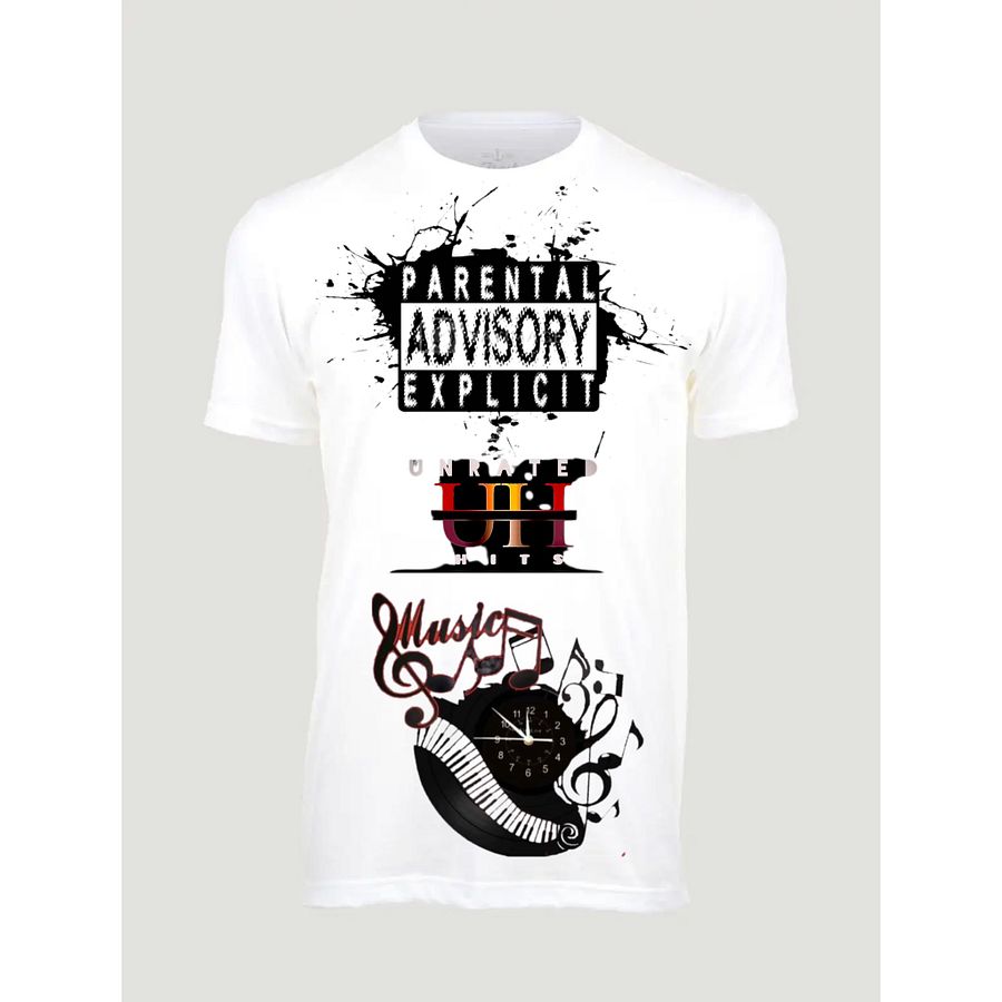 Unrated Hits White Crew Neck T Shirt product image (1)