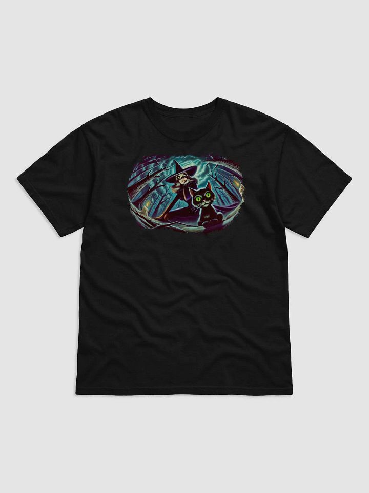 Amused Witch and Cat Comfort Colors Halloween T-Shirt product image (2)