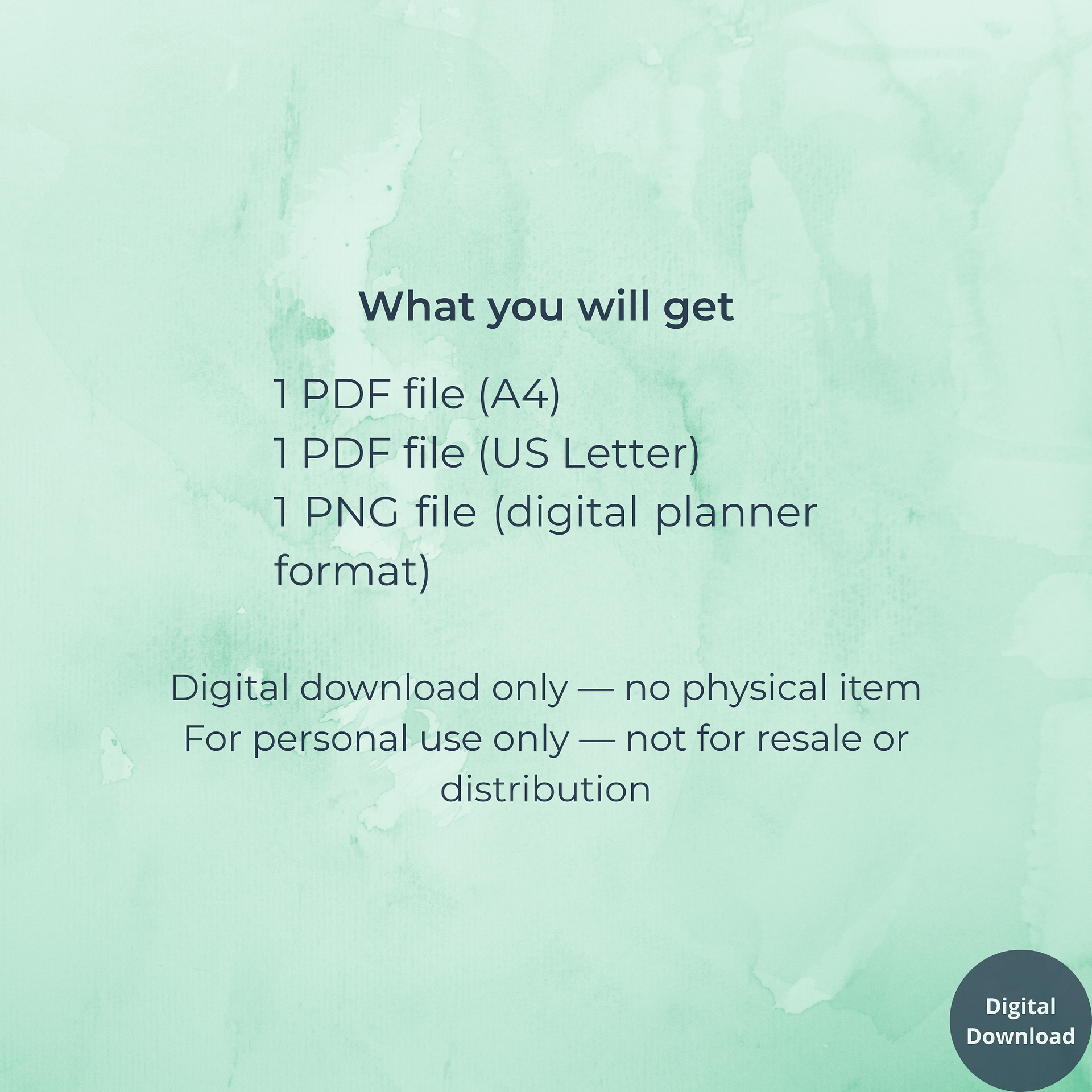 Monthly Overview Planner product image (6)