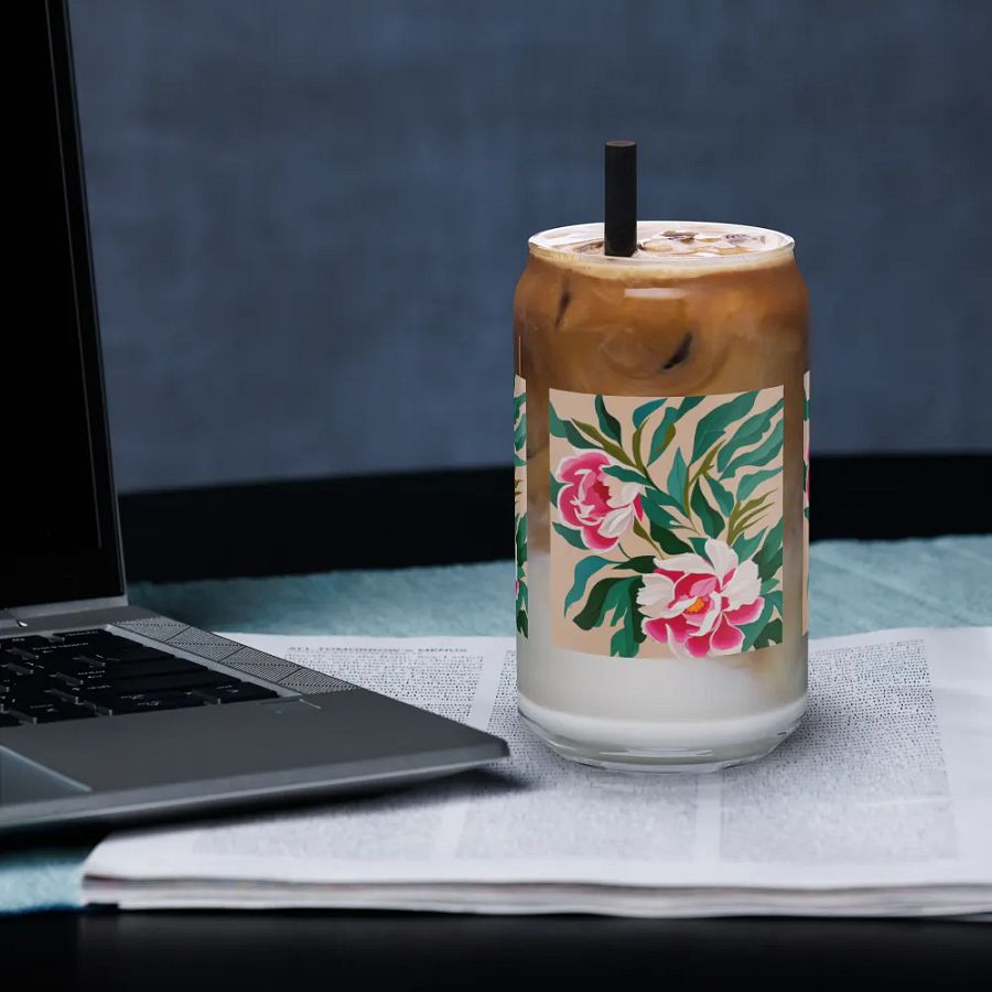 Peonies Can-Shaped Glass product image (3)