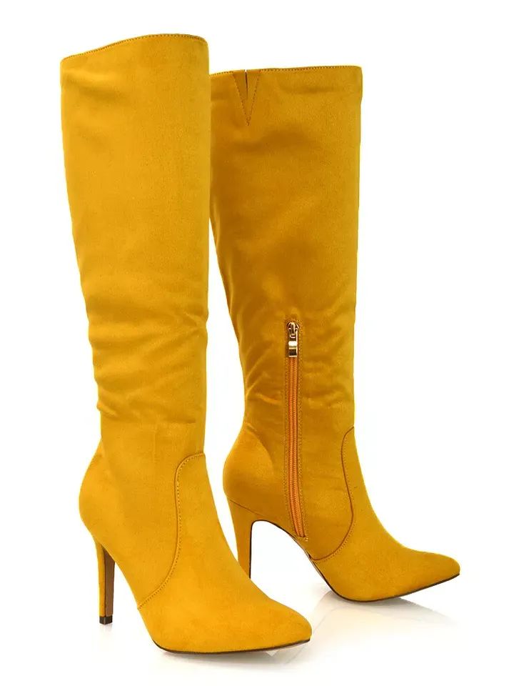 Womens Knee High Boots Ladies Pointed Toe Stiletto Heel Party Formal Long Shoes product image (5)